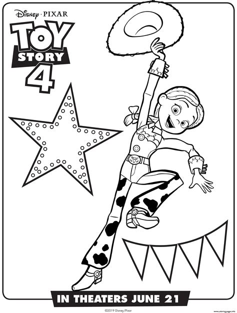 Toy Story 4 Jessie Coloring page Printable