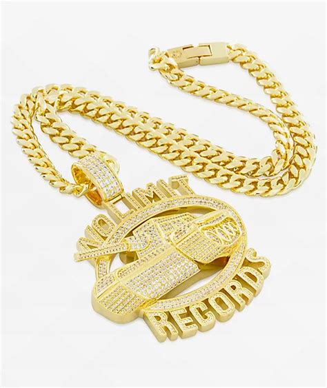 King Ice x No Limit Records Logo 22" Gold Necklace