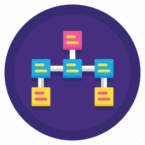 Graph, hierarchy, labeled, structure icon