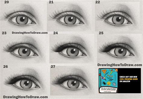 How to Draw an Eye (Realistic Female Eye) Step by Step Drawing Tutorial ...