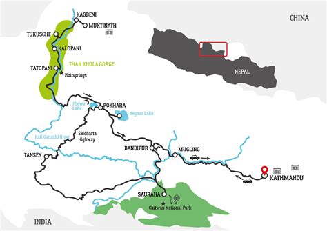 Map Of Mustang Nepal