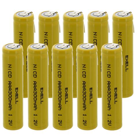 10x AAA 1.2V 300mAh Rechargeable Batteries w/Tabs For Solar, Remotes,Key Pads - Walmart.com ...