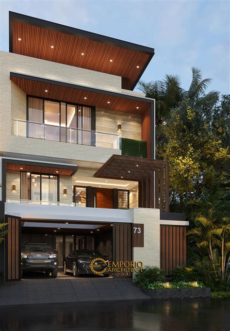 Desain Rumah Modern 3.5 Lantai Bapak David - Jakarta Barat