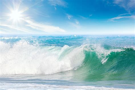 Blue Sky Ocean Waves - Gallery Corner