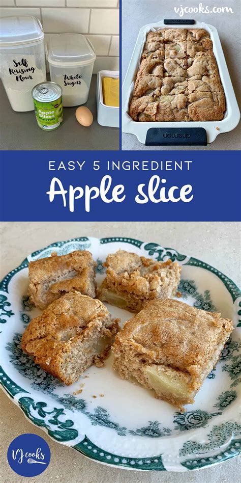 5 ingredient apple slice - Easy recipe from VJ cooks