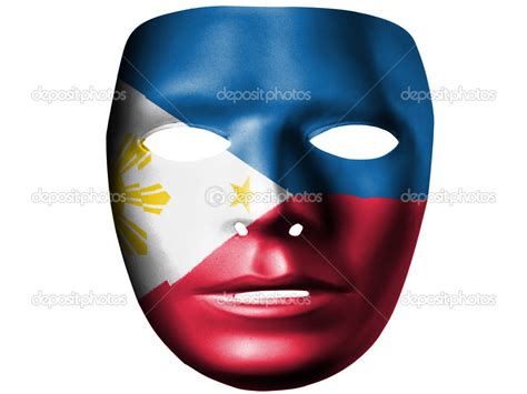 Philippine flag painted on theater plastic mask — Stock Photo © Olesha #23428078