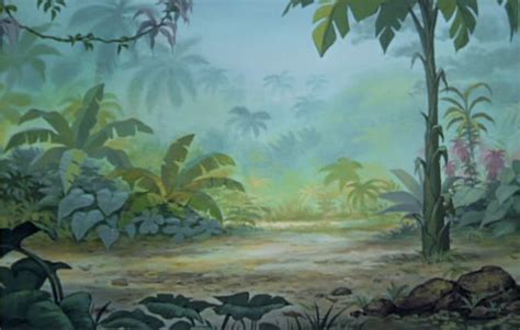 Jungle Background Art for the 1967 Movie Jungle Book | Ilustración de selva, Fondo de selva, El ...