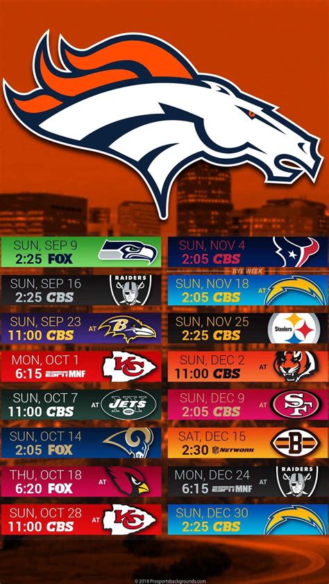 Denver Broncos 2023 2024 Schedule Printable