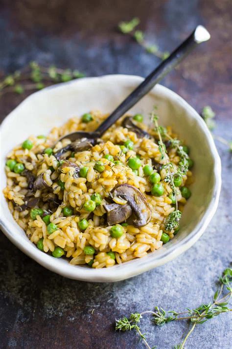 Mushroom and Pea Risotto | Food with Feeling