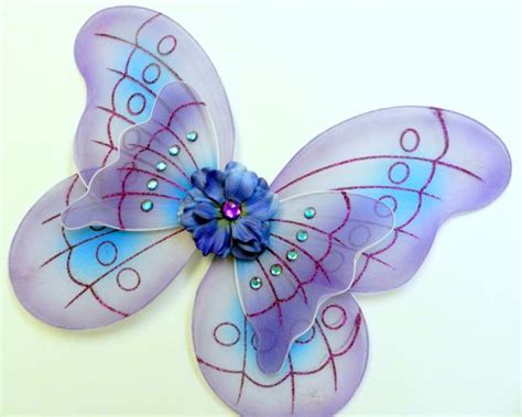 Purple Fairy Wings for fairy birthday party/2 Layer multi