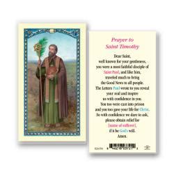 "Prayer to Saint Timothy" Laminated Prayer/Holy Card (25 pc) - St ...