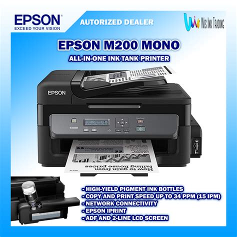 Epson M200 Mono All-in-One Ink Tank Printer | Wis Ink Trading