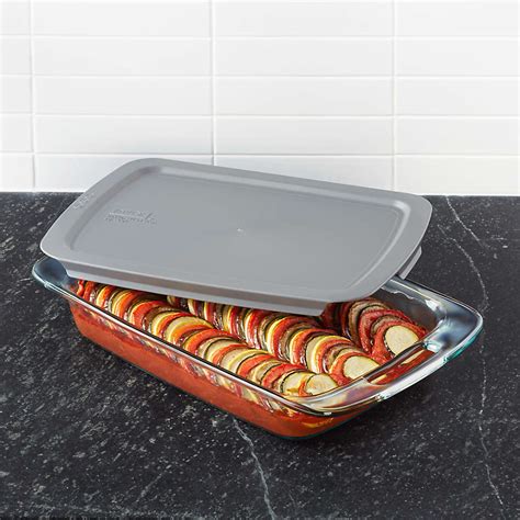 Pyrex Rectangular Baking Dish with Lid + Reviews | Crate & Barrel