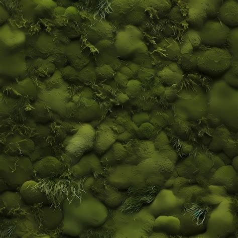 Premium AI Image | Seamless texture of green moss in the forest