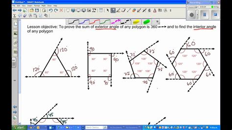 Sum of exterior angles in a polygon-Part 1 - YouTube