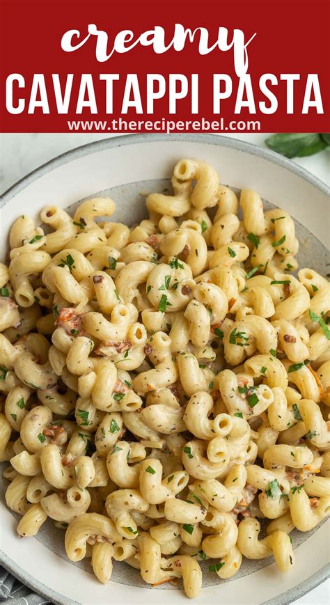 Creamy Cavatappi Pasta - The Recipe Rebel [VIDEO]