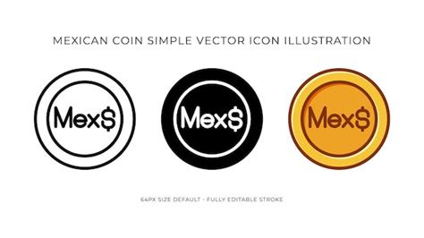 Premium Vector | Mexican Peso Simple Vector Icon Illustration