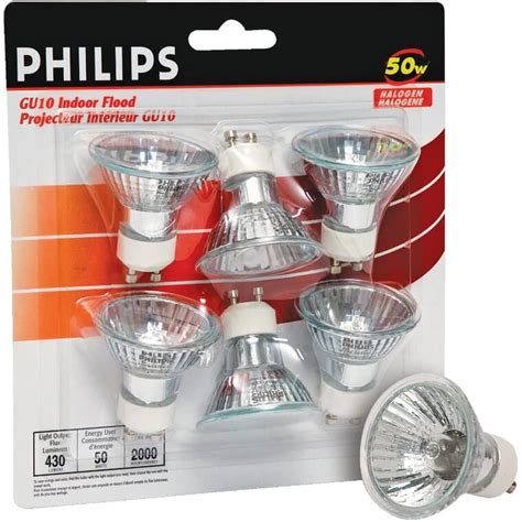 PHILIPS 50W MR16 GU10 Base Halogen Flood Light Bulbs | Home Hardware