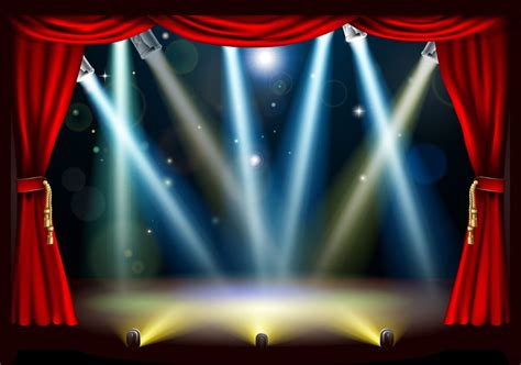 Stage with curtains backdrop - Mybackdrop.co.uk