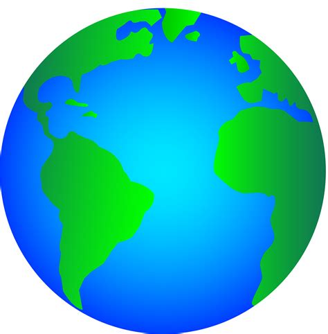 Planet Earth Shiny Logo - Free Clip Art