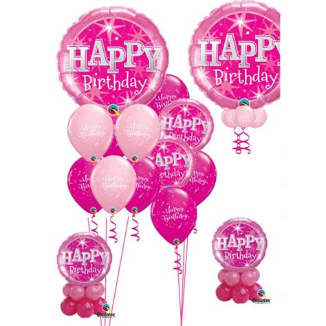 Pink Sparkle Birthday Balloons - Cardiff Balloons open 6 days a week