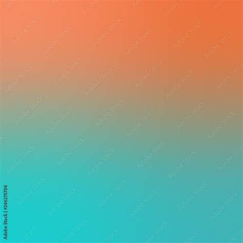 Orange Teal Trendy Gradient Background. Defocused Soft Blurred Backdrop Stock Vector | Adobe Stock