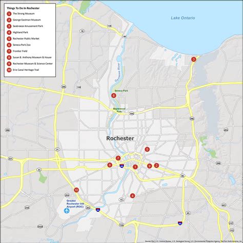 Map of Rochester, New York - GIS Geography