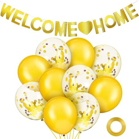 12 Pieces Welcome Home Decoration Set Welcome Home Banners and Balloons ...