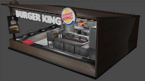 Burger King I Kiosk Model I Burger Restaurant 3D model | CGTrader