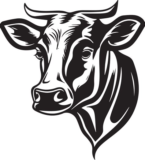 Cow head silhouette Design 21690466 Vector Art at Vecteezy