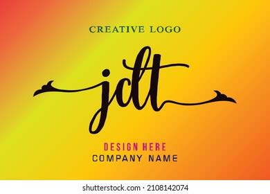 Jdt Lettering Logo Simple Easy Understand Stock Vector (Royalty Free ...