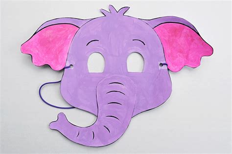 Paper Plate Elephant Craft Template - canvas-broseph