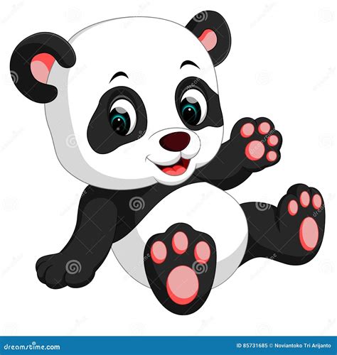 Cute Panda Bear Vector Illustration | CartoonDealer.com #93407184