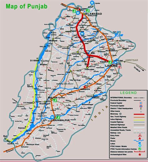 Road Map Of Punjab Pakistan - Caresa Vivianne