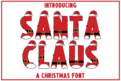 Santa Claus Font by Doodle Alphabet · Creative Fabrica