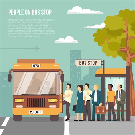 Bus Stop Sign Cartoon