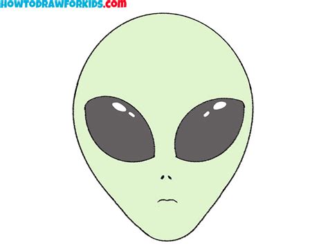 How to Draw an Alien Head - Easy Drawing Tutorial For Kids