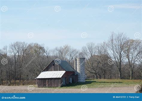 Old barn in autumn stock image. Image of serenity, ruined - 46412721