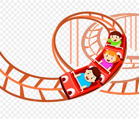 Roller Coaster Track Clipart Transparent Background, Roller Coaster Kids, Amusement City ...