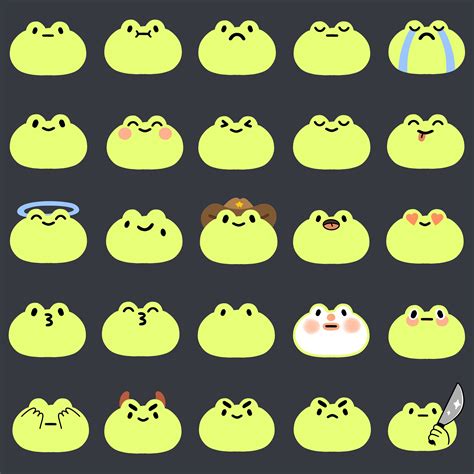 Frog Discord Twitch Emoji Pack 30 Unique Froggy Emojis - Etsy UK