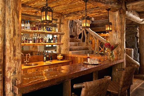 Image result for rustic man cave bar | Bar salon, Maisons rustiques, Sous-sol rustique