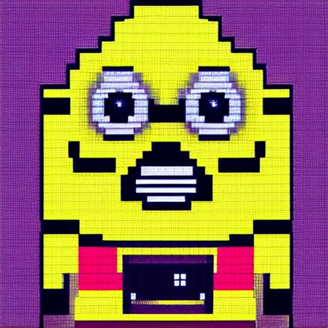 prompthunt: evil robot minion, pixel art, 3 2 - bit, hd pixel art, highly detailed