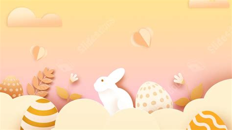 Best Paper Cut Style Easter Eggs Powerpoint Background For Presentation ...