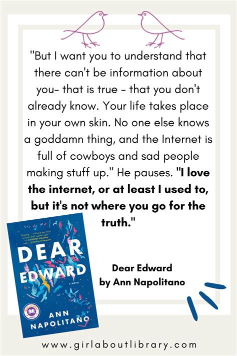 Five Heartbreaking Quotes from "Dear Edward" by Ann Napolitano ~ girl ...