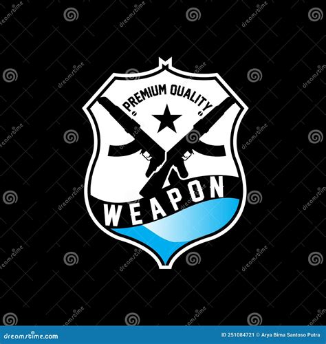 Automatic Weapon Logo Vector Icon. Battle Weapons. Pistols, Rifles ...