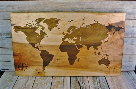 Wooden World Map