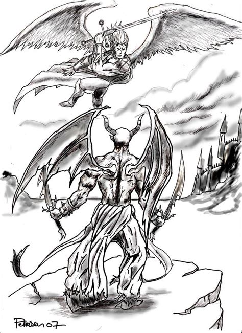 Angel vs. Demon by prpettersen on DeviantArt