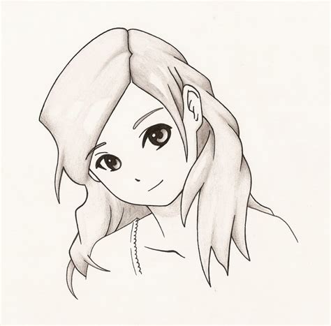 Simple Anime Girl Drawing at GetDrawings | Free download