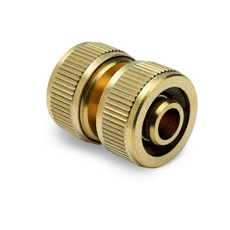 Brass hose repair connector with hose connector - Ipierre Garden