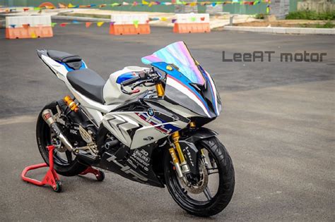 Yamaha YZF-R15 Modified to Look Like BMW S1000RR HP4 Race Limited ...